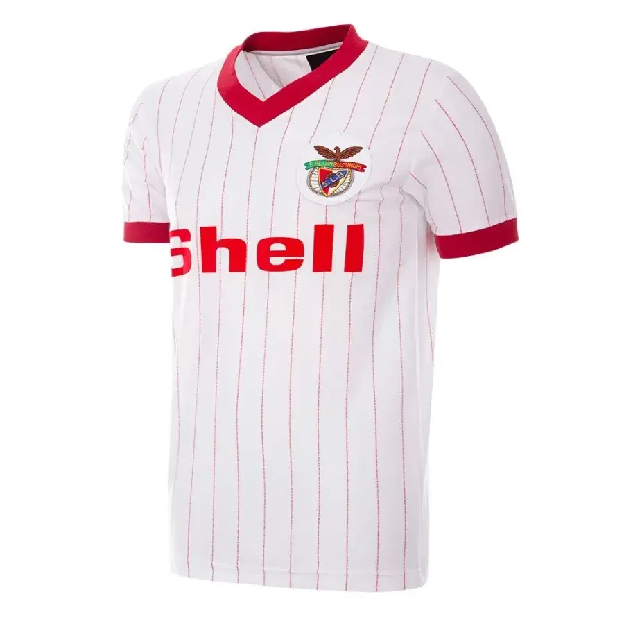 Maillot Extérieur Benfica 1985-1986 — Blanc