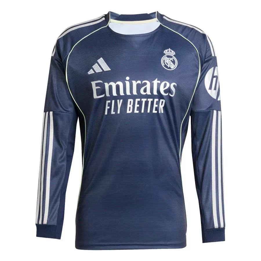 Maillot Extérieur manches longues Real Madrid 2025-2026 — Bleu