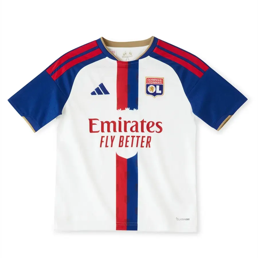 Maillot Domicile enfant Ol 2026-2027 — Blanc