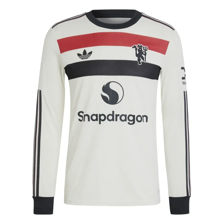 Maillot Third Authentique manches longues Manchester United 2024-2025 — Blanc