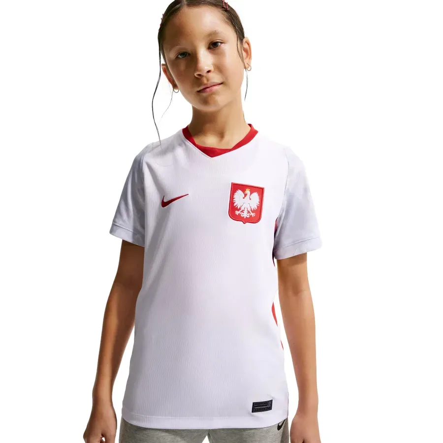 Maillot Domicile enfant Pologne 2026-2027 — Blanc