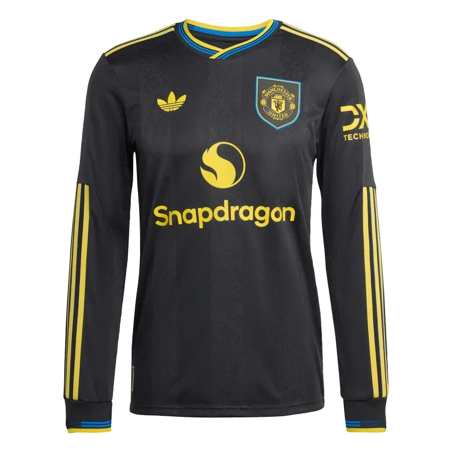 Maillot Third Authentique manches longues Manchester United 2025-2026 — Noir