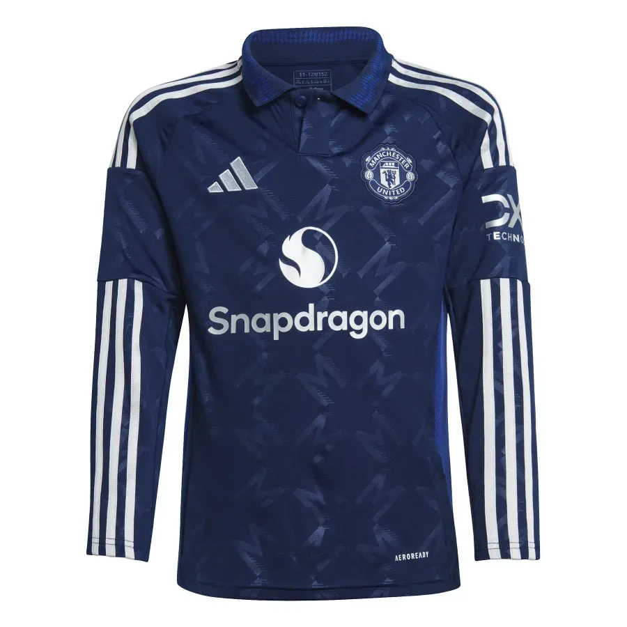 Maillot Extérieur manches longues enfant Manchester United 2024-2025 — Bleu