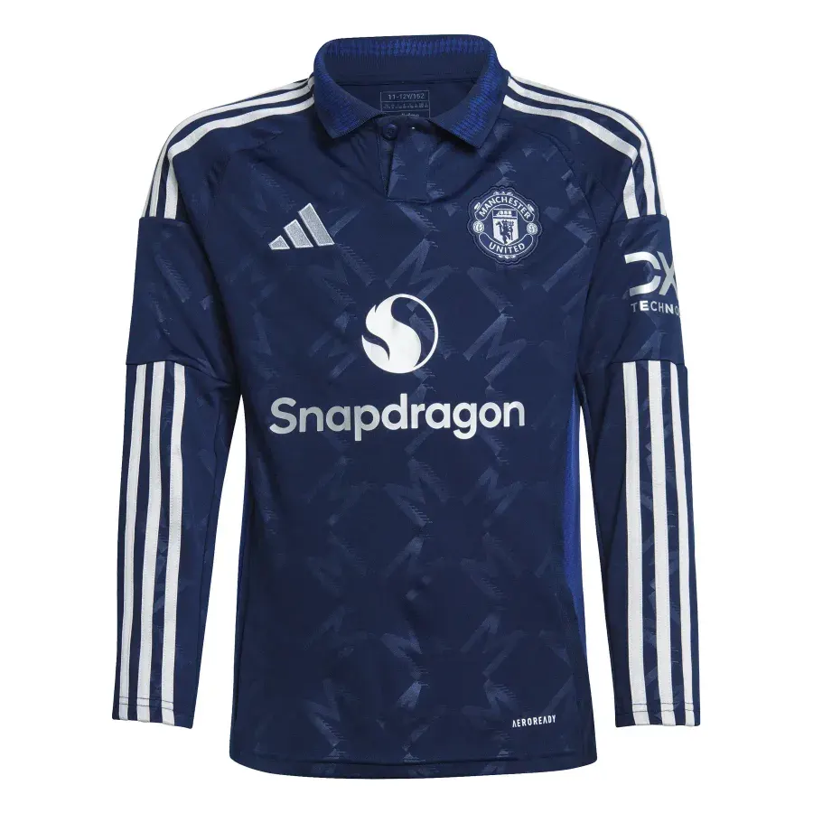 Maillot Extérieur manches longues enfant Manchester United 2024-2025 — Bleu