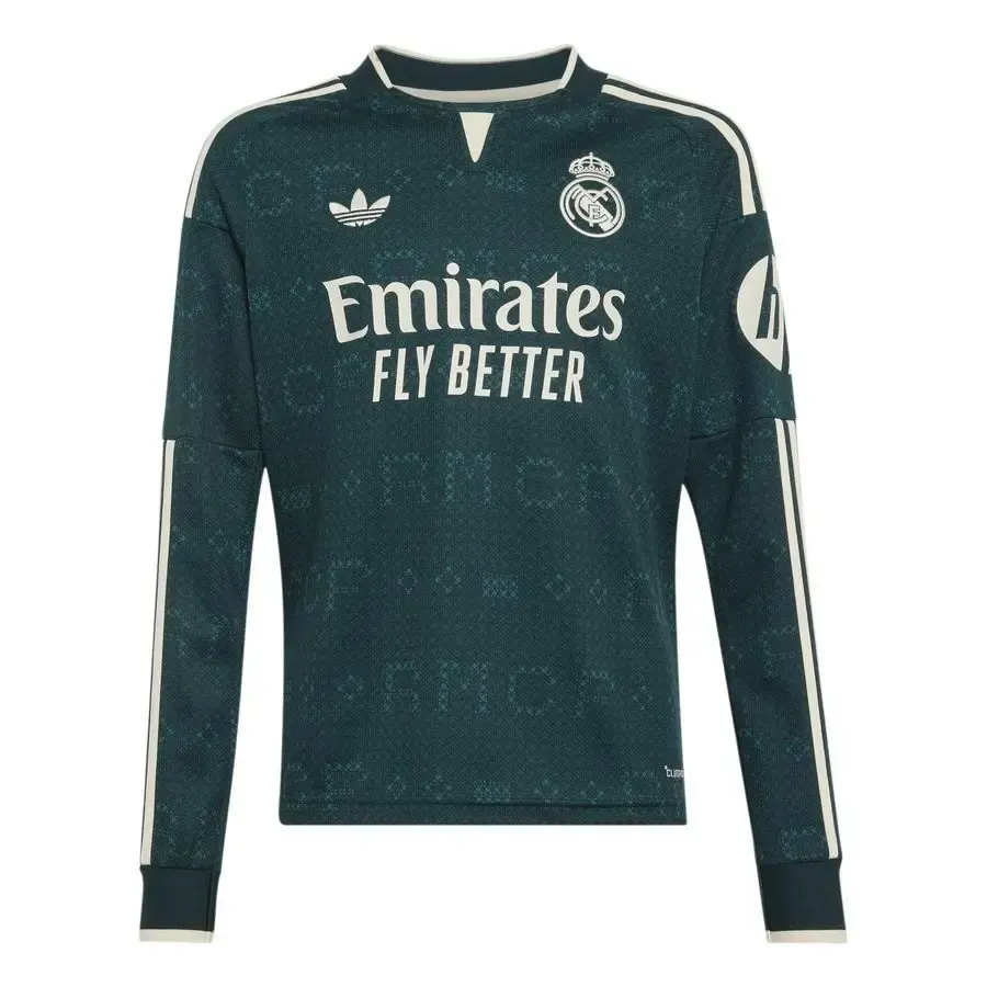 Maillot Extérieur manches longues enfant Real Madrid 2026-2027 — Vert