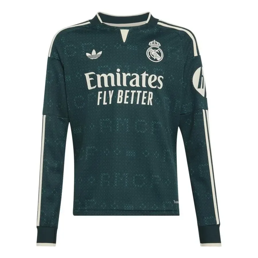 Maillot Extérieur manches longues enfant Real Madrid 2026-2027 — Vert