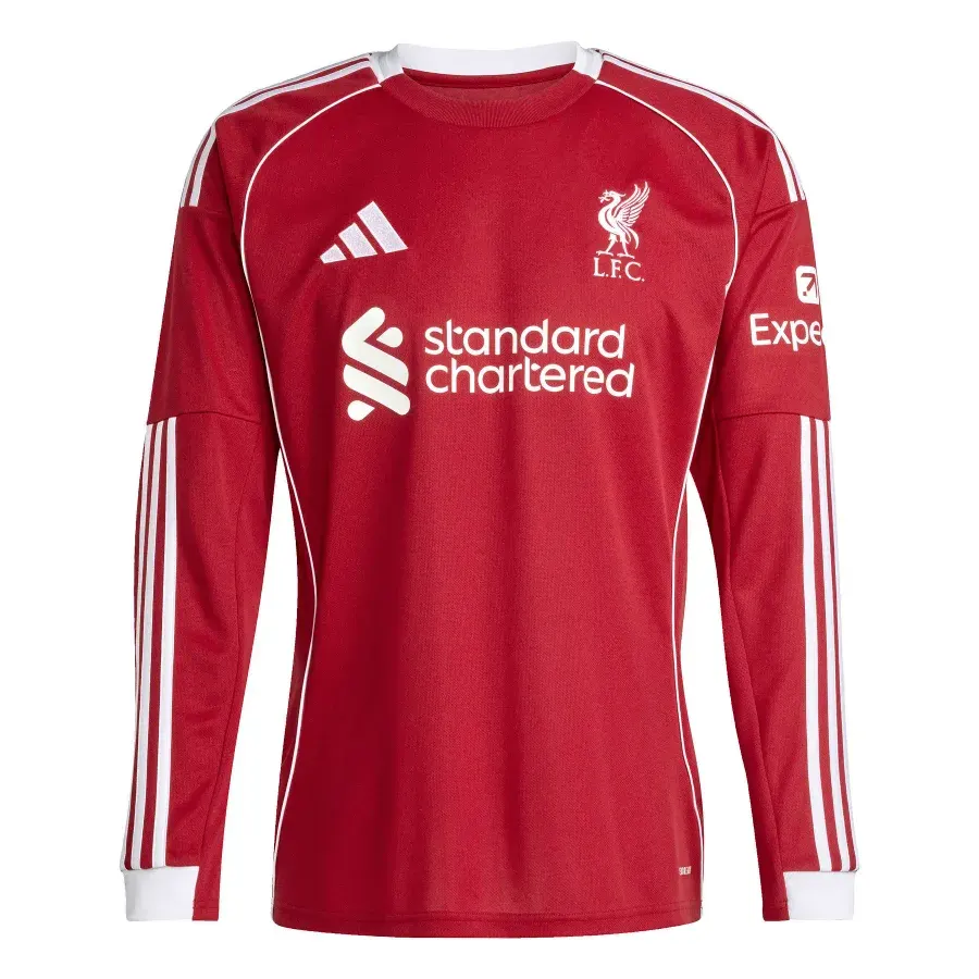 Maillot Domicile manches longues Liverpool 2025-2026 — Rouge