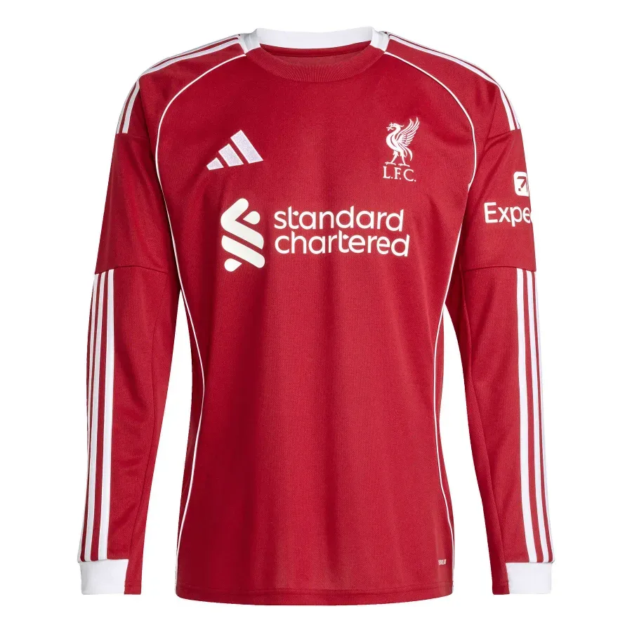 Maillot Domicile manches longues Liverpool 2025-2026 — Rouge