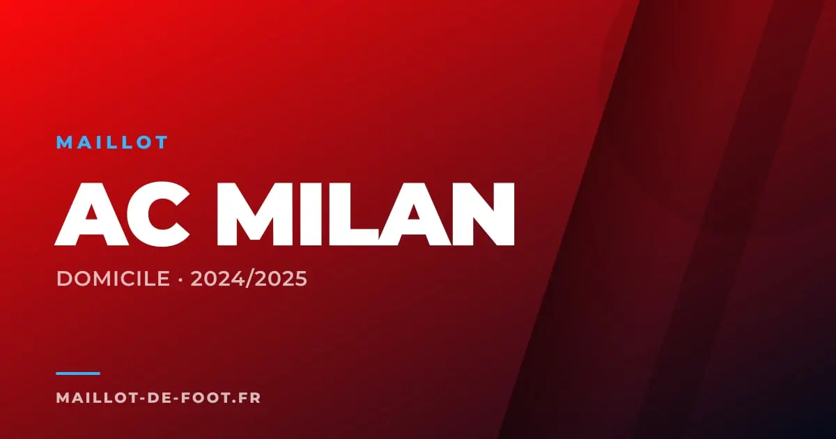 Maillot domicile AC Milan 2024-2025 rouge et noir Puma