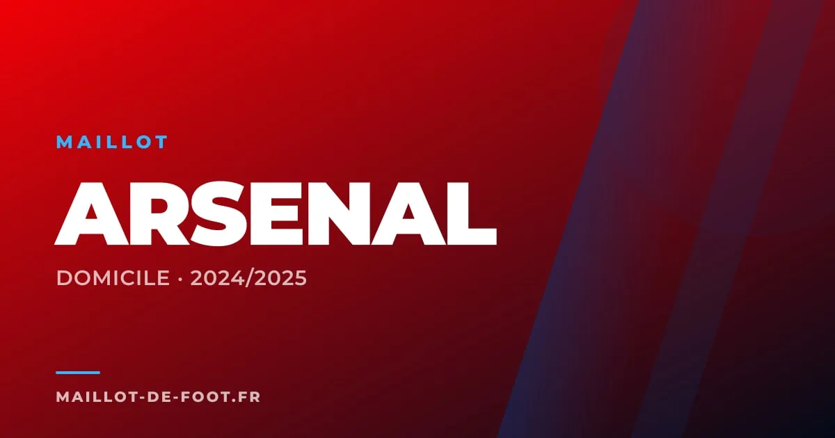 Maillot domicile Arsenal 2024-2025 rouge et blanc Adidas
