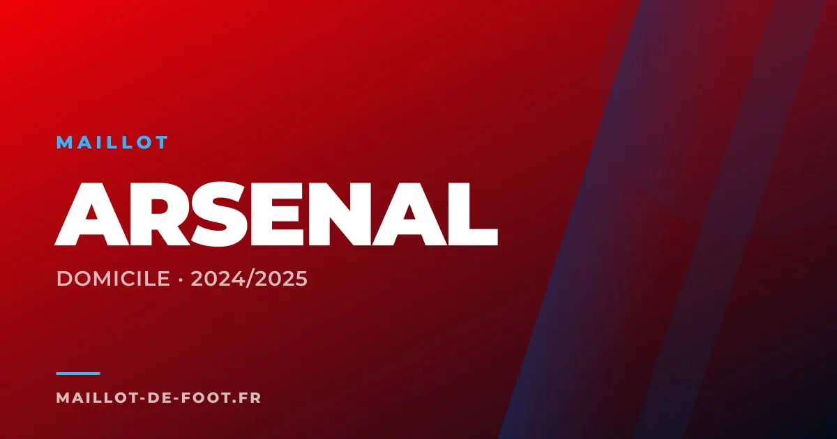 Maillot domicile Arsenal 2024-2025 rouge et blanc Adidas