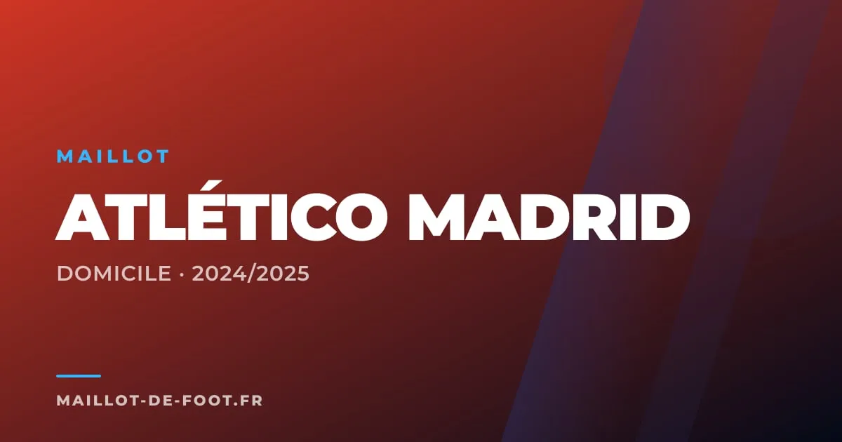 Maillot domicile Atlético Madrid 2024-2025 rayé rouge et blanc Nike
