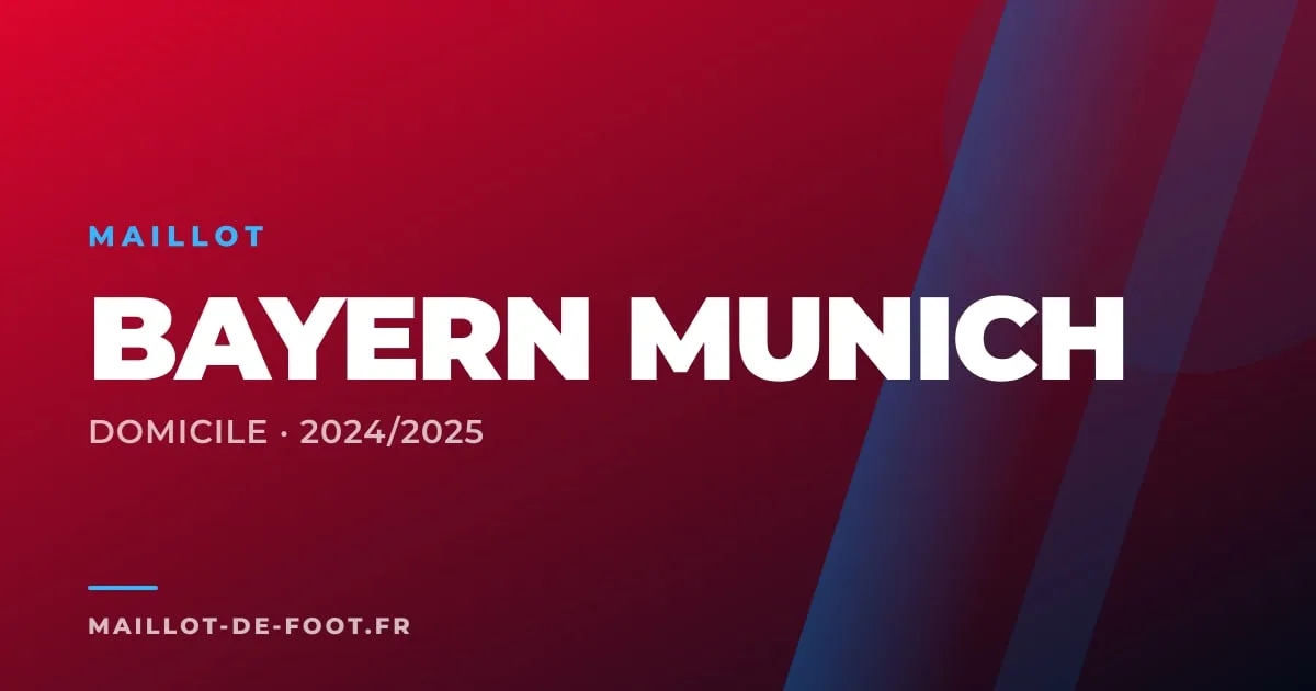 Maillot domicile Bayern Munich 2024-2025 rouge Adidas