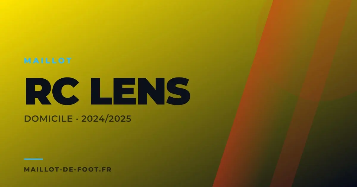 Maillot domicile RC Lens 2024-2025 rouge et or