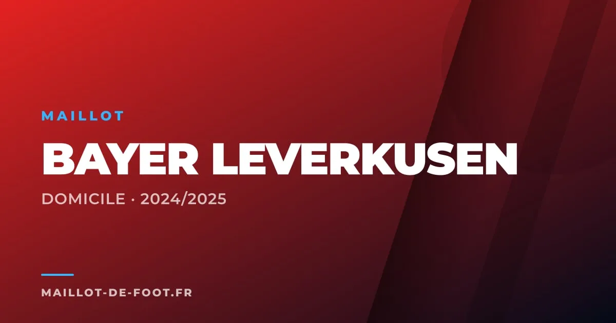 Maillot domicile Bayer Leverkusen 2024-2025 rouge et noir Castore