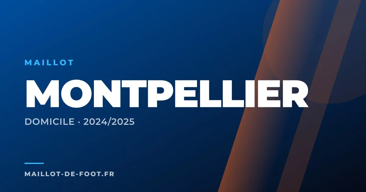 Maillot domicile Montpellier HSC 2024-2025 orange et bleu