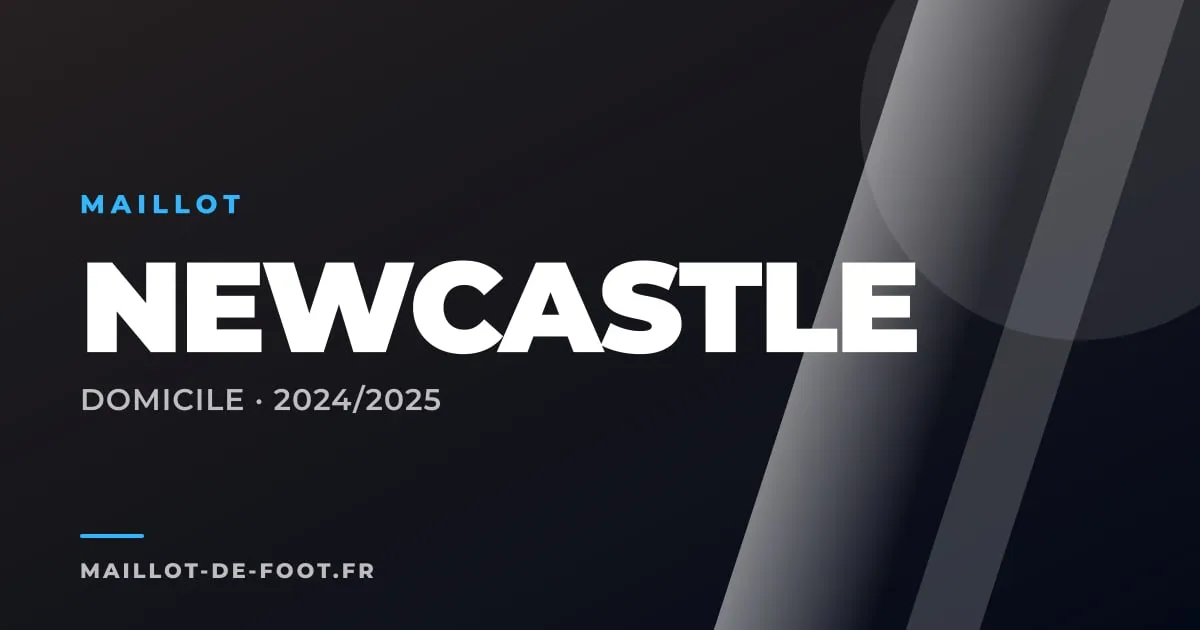 Maillot domicile Newcastle United 2024-2025 rayé noir et blanc Adidas