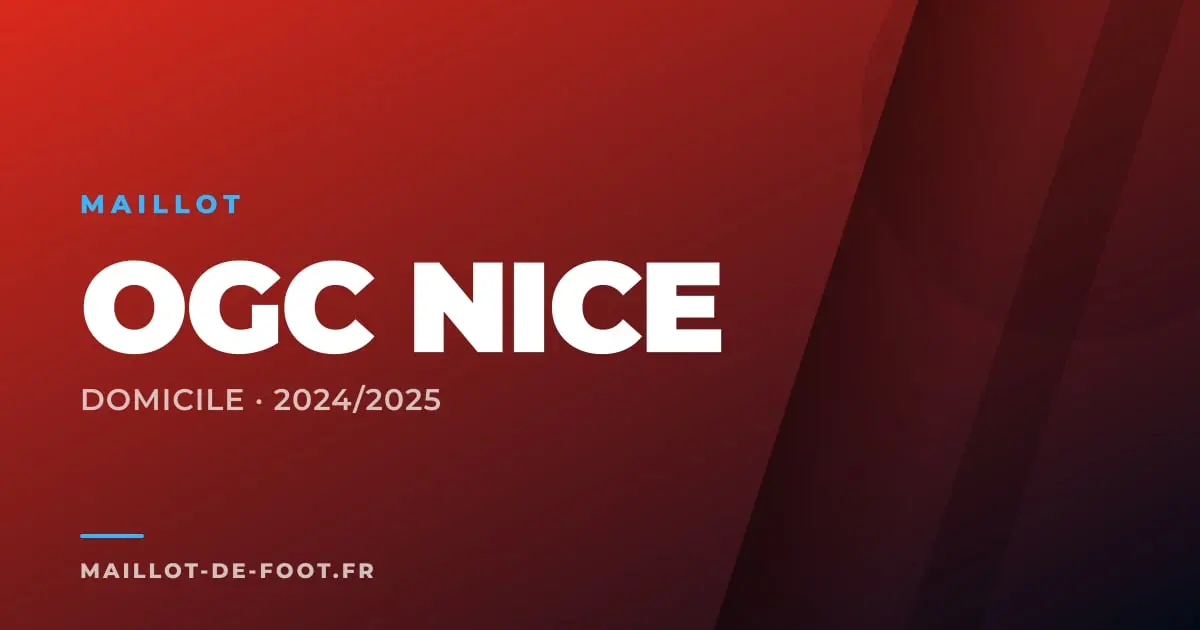 Maillot domicile OGC Nice 2024-2025 rouge et noir