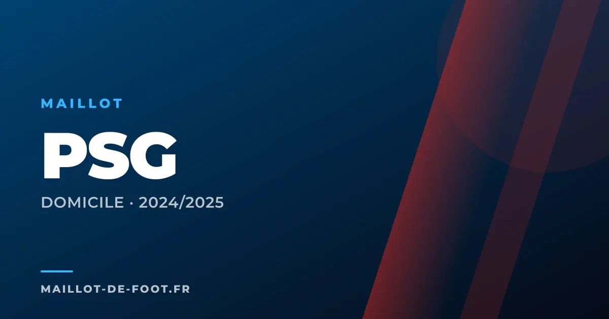 Maillot domicile PSG 2024-2025 bleu marine avec bande rouge Nike