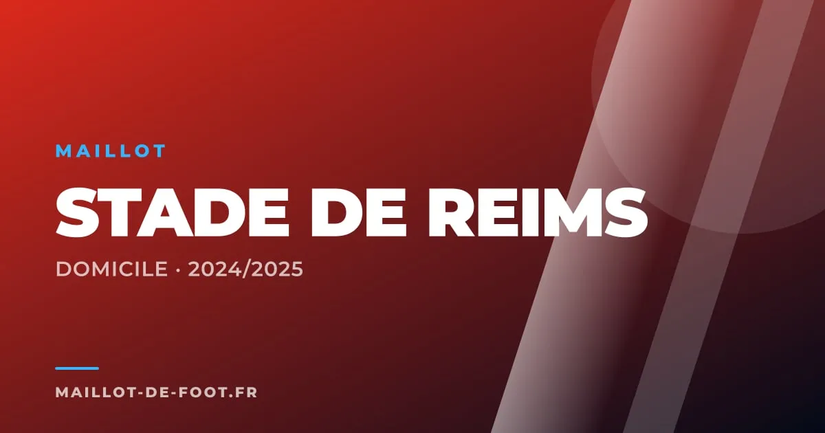 Maillot domicile Stade de Reims 2024-2025 rouge et blanc