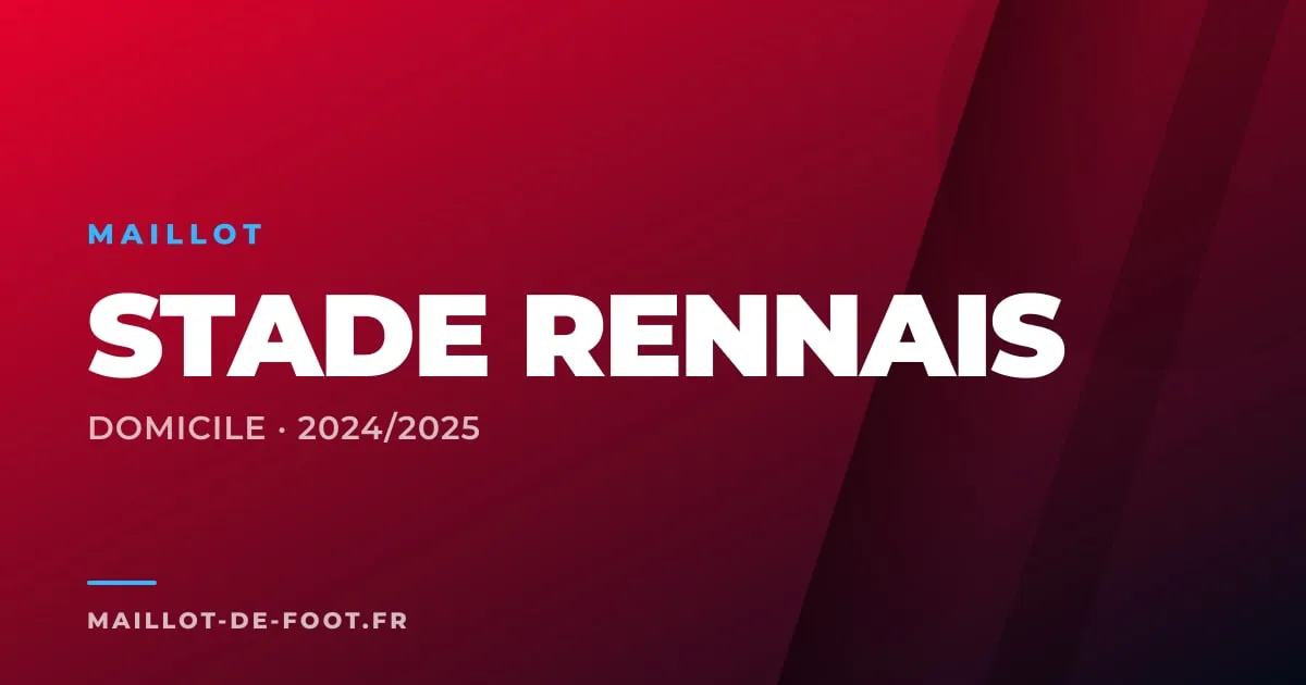 Maillot domicile Stade Rennais 2024-2025 rouge et noir Puma