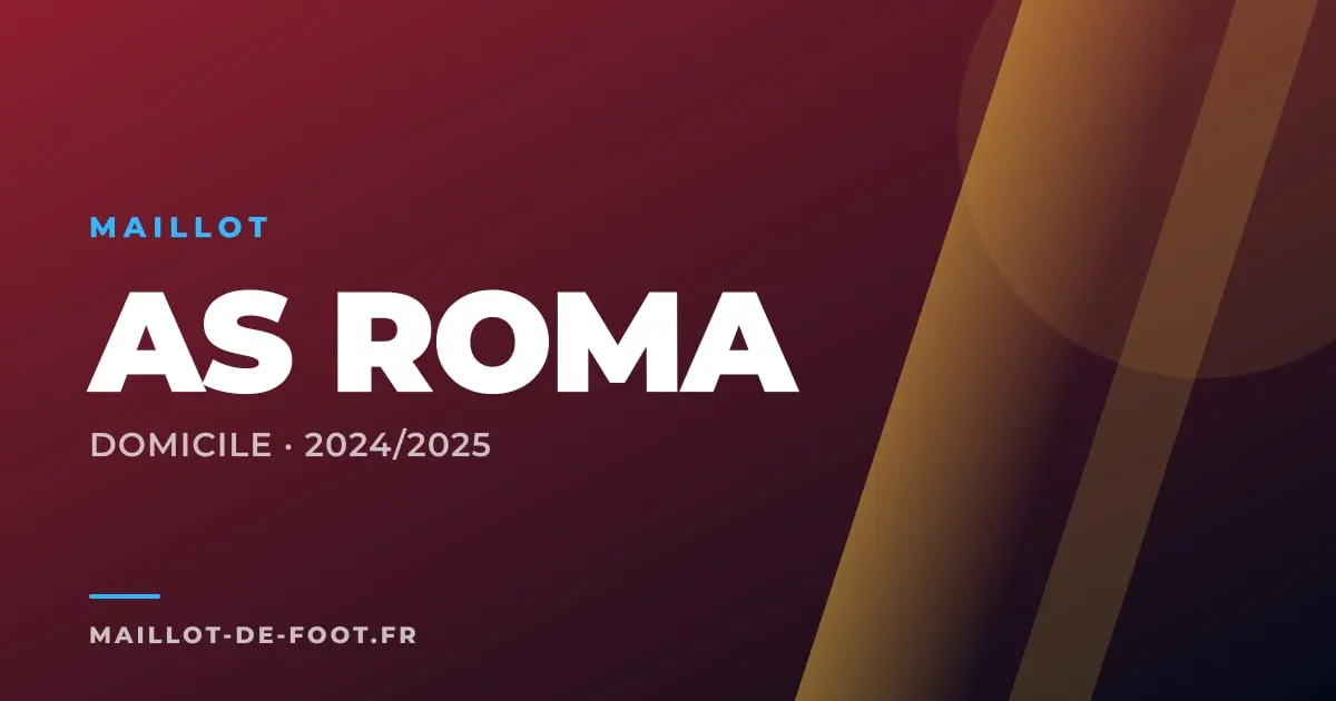 Maillot domicile AS Roma 2024-2025 rouge et or Adidas